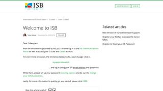 Welcome to ISB – International School Basel