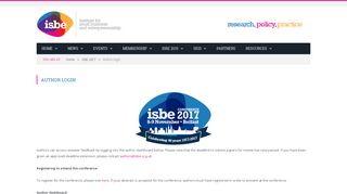Author login - ISBE - Institute for Small Business and Entrepreneurship