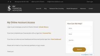My Online Account Access | ISC Financial Advisors