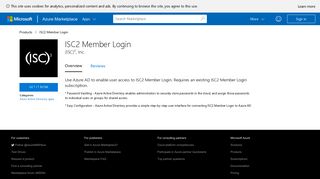 ISC2 Member Login - Azure Marketplace - Microsoft