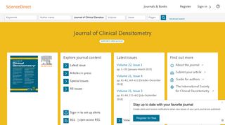 Journal of Clinical Densitometry Home Page