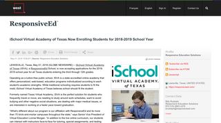 iSchool Virtual Academy of Texas Now Enrolling Students for 2018 ...