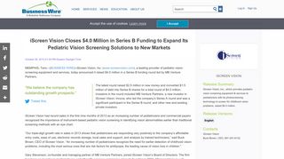 iScreen Vision Closes $4.0 Million in Series B Funding to Expand Its ...
