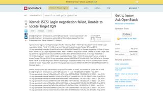 Kernel: iSCSI Login negotiation failed, Unable to locate Target ...