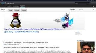 Configure iSCSI Target & Initiator on RHEL7 or PowerLinux (Open ...