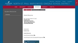 Student Resources - North St. Paul-Maplewood-Oakdale School District