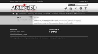 Sign In | Abilene Independent School District