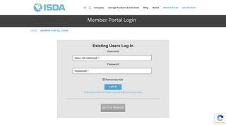 Member Portal Login | ISDA Network