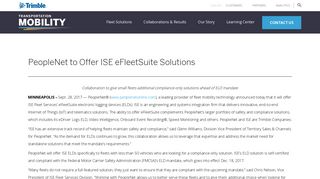 PeopleNet Offering ISE eFleetSuite | Trimble Transportation Mobility