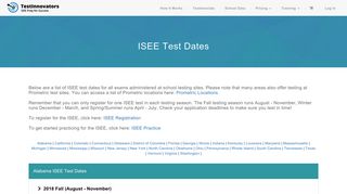 ISEE Test Dates | ISEE Practice Test by Test Innovators
