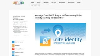 Message from OICT: Log in to iSeek using Unite Identity starting 15 ...