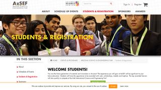 AzSEF: Students | Arizona Science Center