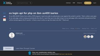 [SOLUTION] os login api for php on ibm as400 iseries