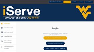 Login | WVU Center for Service and Learning