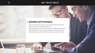 Moodle-Login - ISF Tech Help