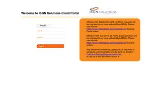 ISGN Solutions Client Portal