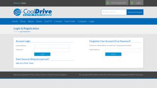 CoolDrive Auto Parts | Login & Registration