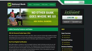 IsiNet Security Features and Notes - National Bank of Vanuatu