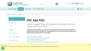 ISIC App FAQ - Student benefits