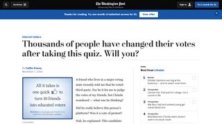 Thousands of people have changed their votes after taking this quiz ...