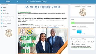 iSIMS - St. Joseph's Teachers' College