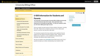 Students and Parents - University Billing Office - The University of Iowa