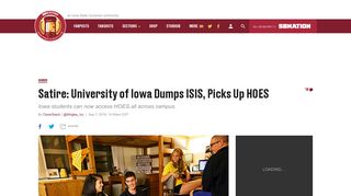 Satire: University of Iowa Dumps ISIS, Picks Up HOES - Wide Right ...