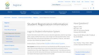 Student Registration Information | OHSU Registrar | OHSU