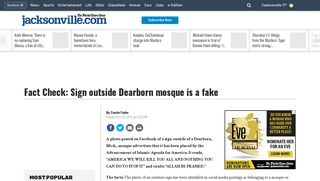 Fact Check: Sign outside Dearborn mosque is a fake - News - The ...