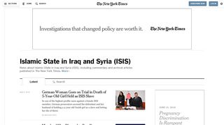 Islamic State in Iraq and Syria (ISIS) - The New York Times