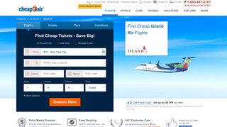 Island Air Flights, Airline Tickets & Deals - CheapOair
