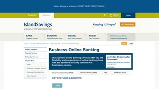 Island Savings - Business Online Banking