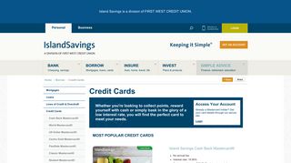 Island Savings - Credit Cards