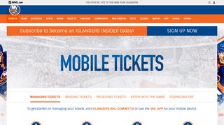 Mobile Tickets | New York Islanders - NHL.com