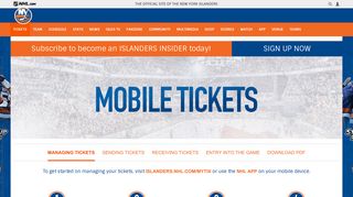 Mobile Tickets | New York Islanders - NHL.com