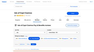 Working at Isle of Capri Casinos: 154 Reviews about Pay & Benefits ...