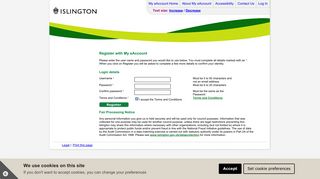 Register with My eAccount - Islington Council