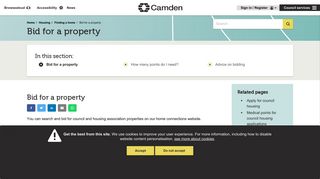 Bid for a property - Camden Council