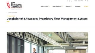 Jungheinrich Showcases Proprietary Fleet Management System | NTP ...