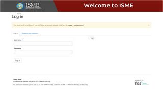 Log in | ISME
