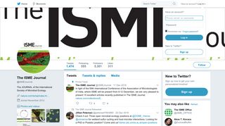 The ISME Journal (@ISMEJournal) | Twitter