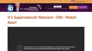 It's Supernatural! Network—ISN—Watch Now! - Sid Roth – It's ...