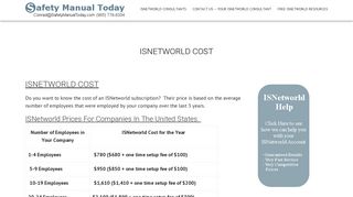 ISNetworld Cost - ISNetworld Consultant