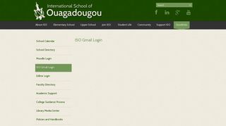 International School of Ouagadougou: ISO Gmail Login