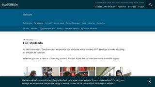 For students | iSolutions | University of Southampton