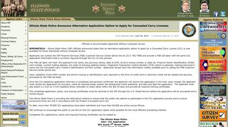 Illinois State Police Announce Alternative Application Option to Apply ...