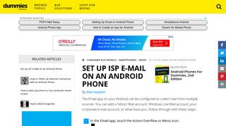 Set Up ISP E-Mail on an Android Phone - dummies