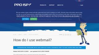 How do I use webmail? - PRO ISP