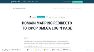 Domain Mapping redirecto to ispCP Omega login page - WPMU Dev