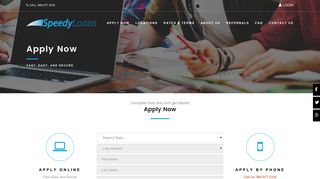 Apply for a Personal Loan | SpeedyLoans - iSpeedy Loans